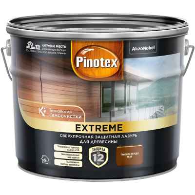 Лазурь для дерева на гибридной основе Pinotex Extreme тик (9л)